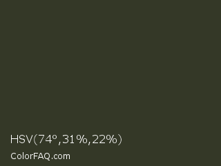 HSV 74°,31%,22% Color Image