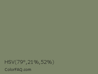 HSV 79°,21%,52% Color Image