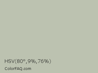 HSV 80°,9%,76% Color Image