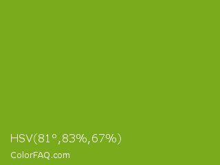 HSV 81°,83%,67% Color Image