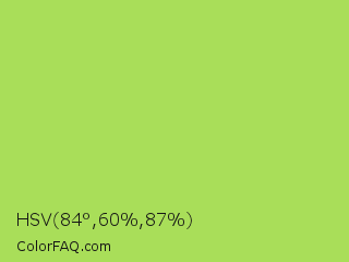 HSV 84°,60%,87% Color Image