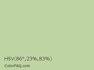 HSV 86°,23%,83% Color Image