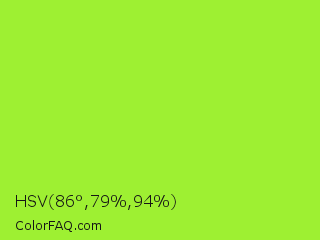 HSV 86°,79%,94% Color Image
