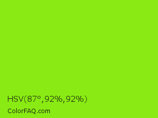 HSV 87°,92%,92% Color Image
