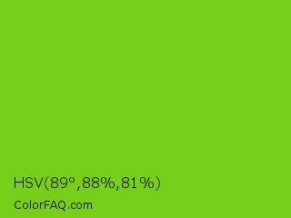 HSV 89°,88%,81% Color Image