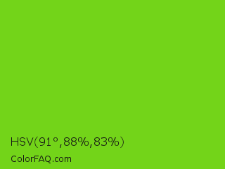 HSV 91°,88%,83% Color Image