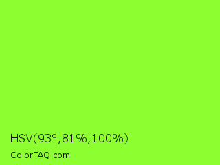HSV 93°,81%,100% Color Image