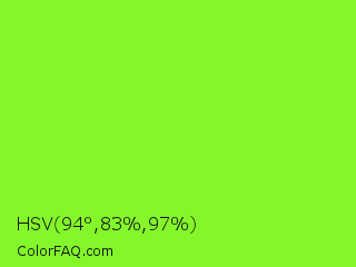 HSV 94°,83%,97% Color Image