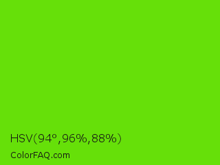 HSV 94°,96%,88% Color Image