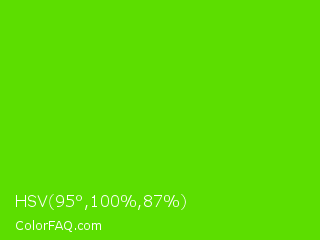 HSV 95°,100%,87% Color Image