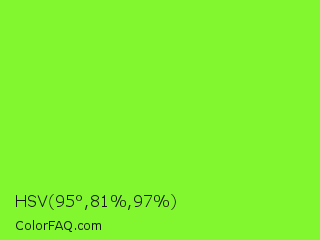 HSV 95°,81%,97% Color Image