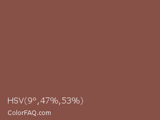 HSV 9°,47%,53% Color Image