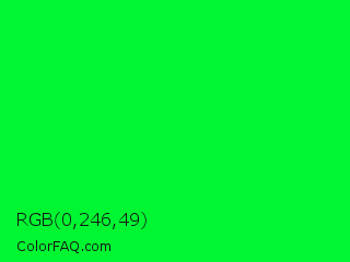 RGB 0,246,49 Color Image