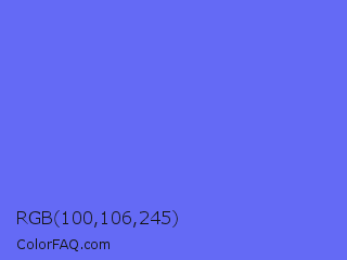 RGB 100,106,245 Color Image