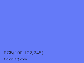 RGB 100,122,248 Color Image