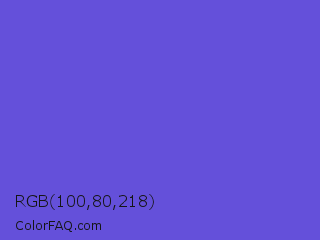 RGB 100,80,218 Color Image