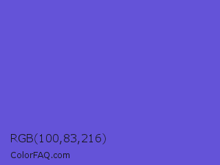 RGB 100,83,216 Color Image