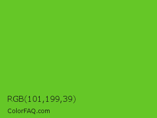 RGB 101,199,39 Color Image