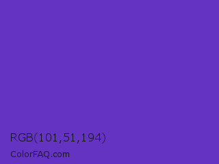 RGB 101,51,194 Color Image