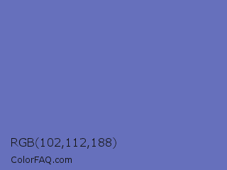 RGB 102,112,188 Color Image