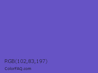RGB 102,83,197 Color Image