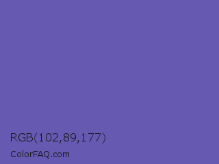 RGB 102,89,177 Color Image