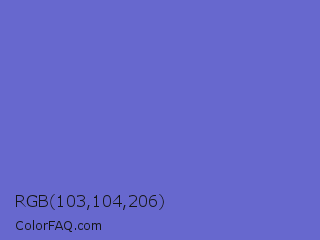 RGB 103,104,206 Color Image