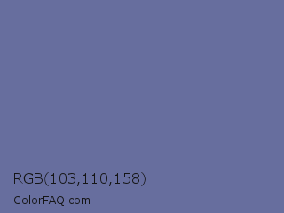 RGB 103,110,158 Color Image