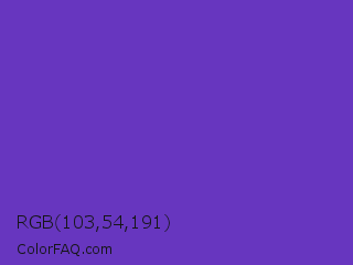 RGB 103,54,191 Color Image