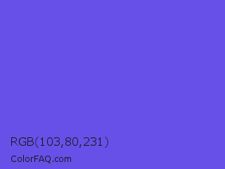 RGB 103,80,231 Color Image