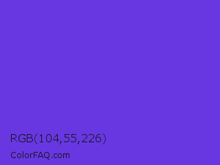 RGB 104,55,226 Color Image