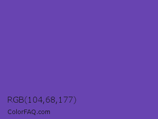 RGB 104,68,177 Color Image