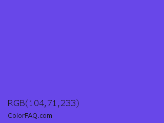 RGB 104,71,233 Color Image