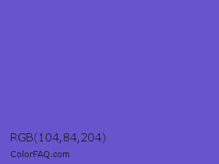 RGB 104,84,204 Color Image