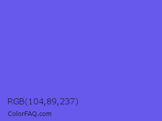 RGB 104,89,237 Color Image