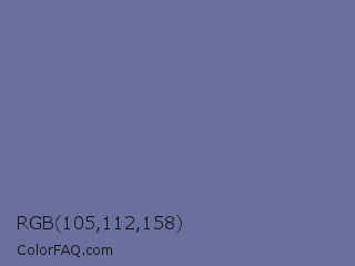 RGB 105,112,158 Color Image
