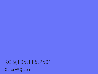 RGB 105,116,250 Color Image