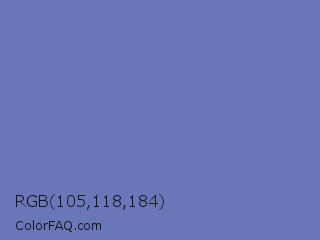 RGB 105,118,184 Color Image