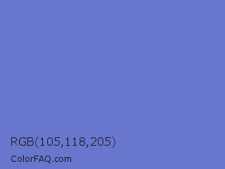 RGB 105,118,205 Color Image
