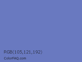 RGB 105,121,192 Color Image