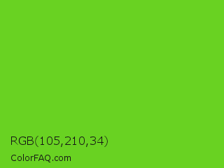 RGB 105,210,34 Color Image