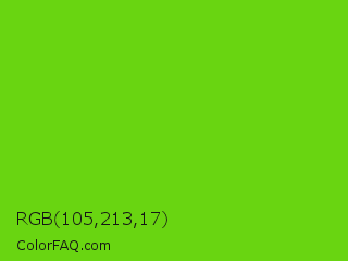 RGB 105,213,17 Color Image