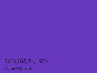 RGB 105,54,192 Color Image