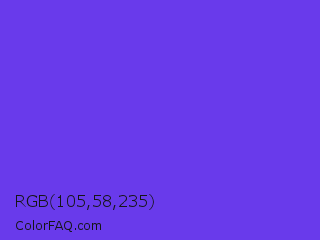 RGB 105,58,235 Color Image