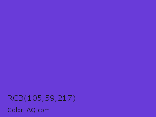 RGB 105,59,217 Color Image