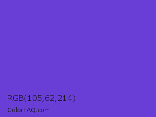 RGB 105,62,214 Color Image