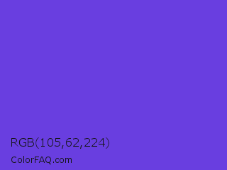 RGB 105,62,224 Color Image