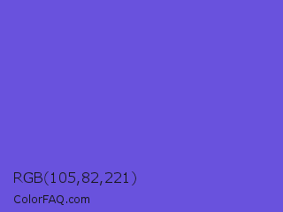 RGB 105,82,221 Color Image