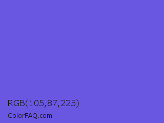 RGB 105,87,225 Color Image