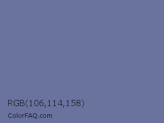 RGB 106,114,158 Color Image
